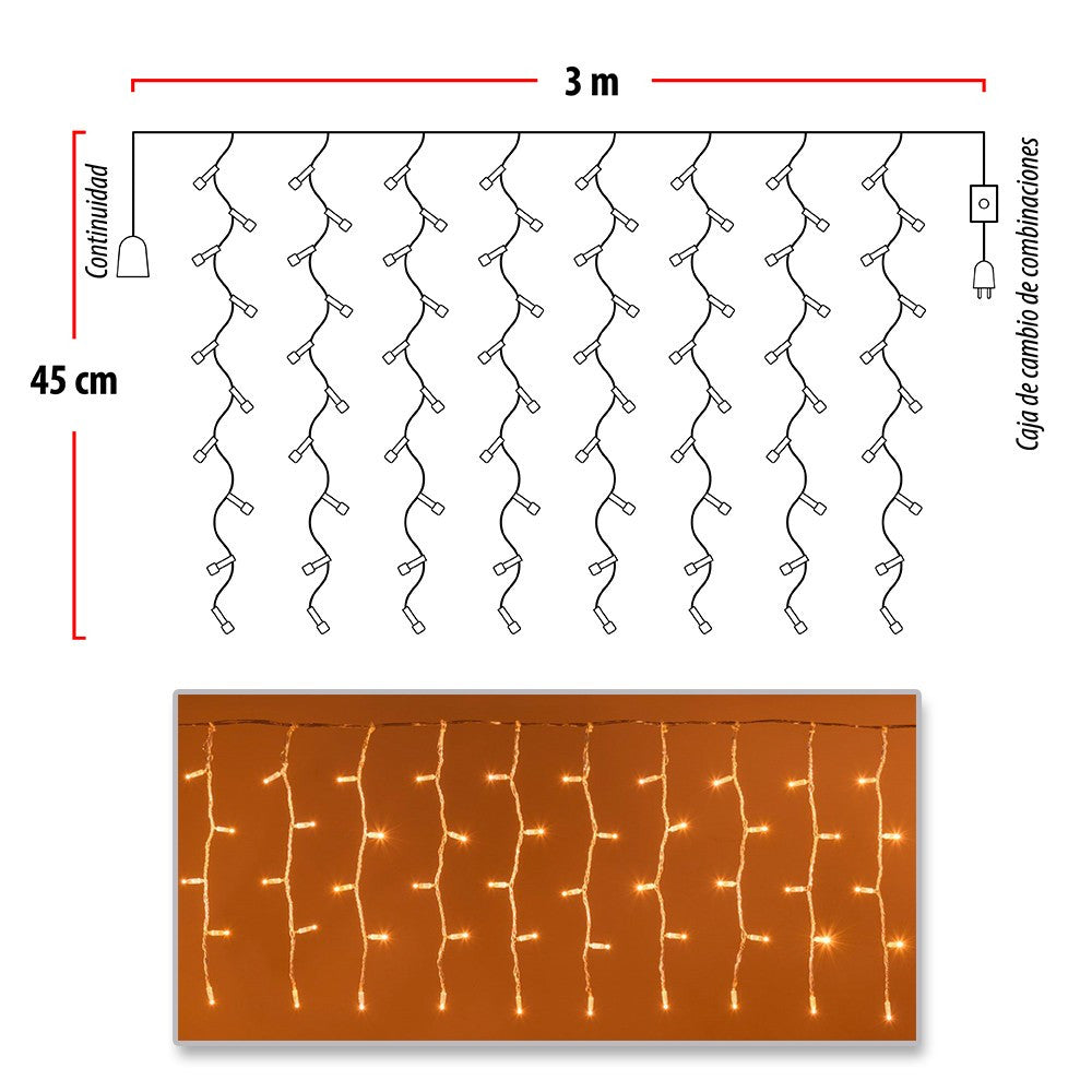 Cortina de Luces 3m x 45m 100 Led
