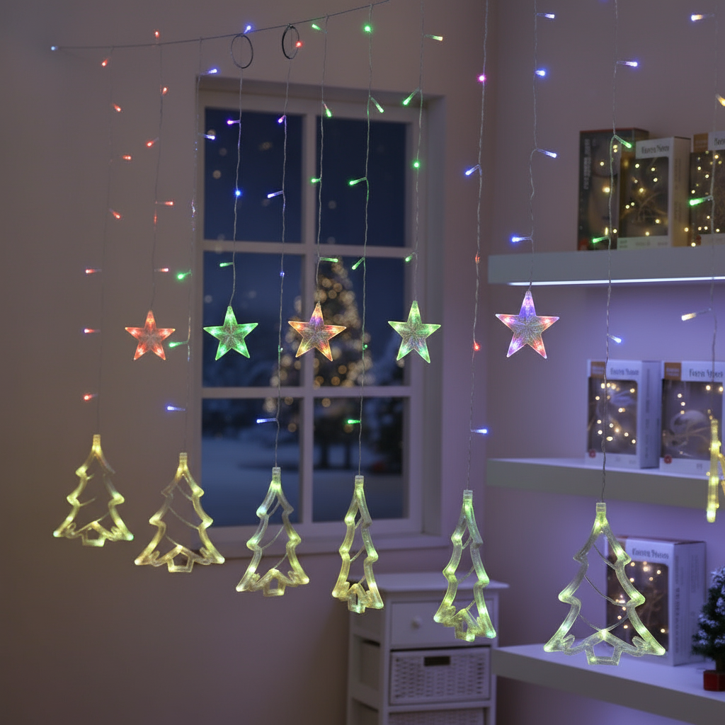 Luces de Navidad Estrella+ Arbol 3m x 80cm